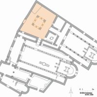 Floor plan of early Christian Basilicas. The terrace of the northern Basilica.