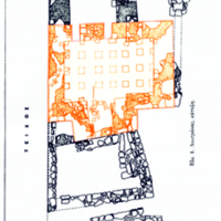 Drawing of baths. Middle space.