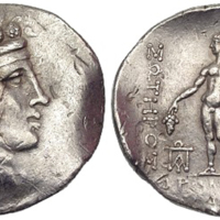 Silver tetradrachm of the 2nd century BC.