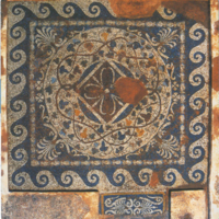 Mosaic floor.