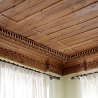 Anna Kaloudis - Kougioumtzoglou Mansion. Wooden ceiling.