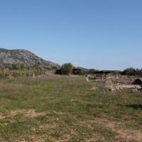 Paliochora, view of Byzantine Maronia. In the background the hill of St. George.