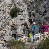 Hikers in the Straits of Nestos.