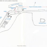 Ground plan from the excavations on the west side of the walls in 1983. 