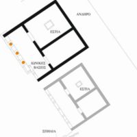 Floor plan of the Sanctuary. Doric columns.