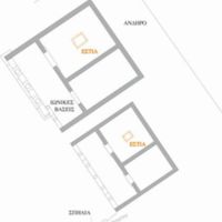 Floor plan of the Sanctuary. Hearths.