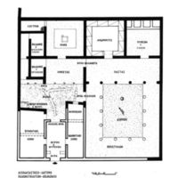 Ground plan of a typical lateclassical house of ancient Maronia.