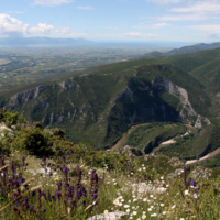 The meanders of Nestos, as seen from the top of Imera.