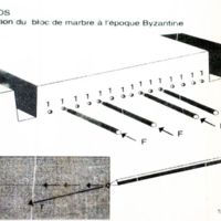 Quarrying techniques of the early Christian period.