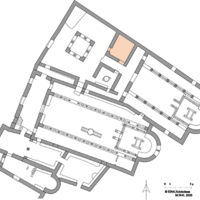 Floor plan of early Christian Basilicas. The grave site of the northern Basilica.