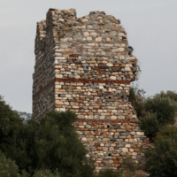 Preserved Tower at the Byzantine walls.