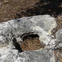 Quarry of Group A.Lifting techniques.Mounting hole of a wooden beam.