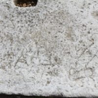 Carvings in the portico.